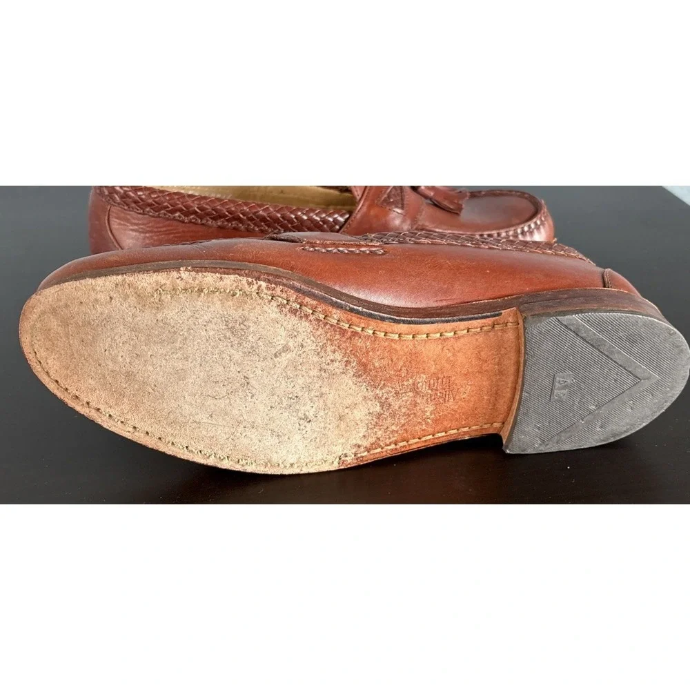 Allen Edmonds Maxfield Tassel Loafer‎ Men 10 Brown Leather Moc-Toe Made in USA